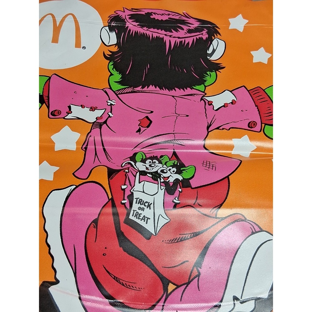 VTG 1990 McDonald's Happy Meal Halloween Treat Bags 7 Frankenstein 7 Witch NEW - Picture 4 of 5